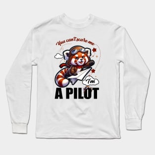 The Pilot Red Panda Long Sleeve T-Shirt